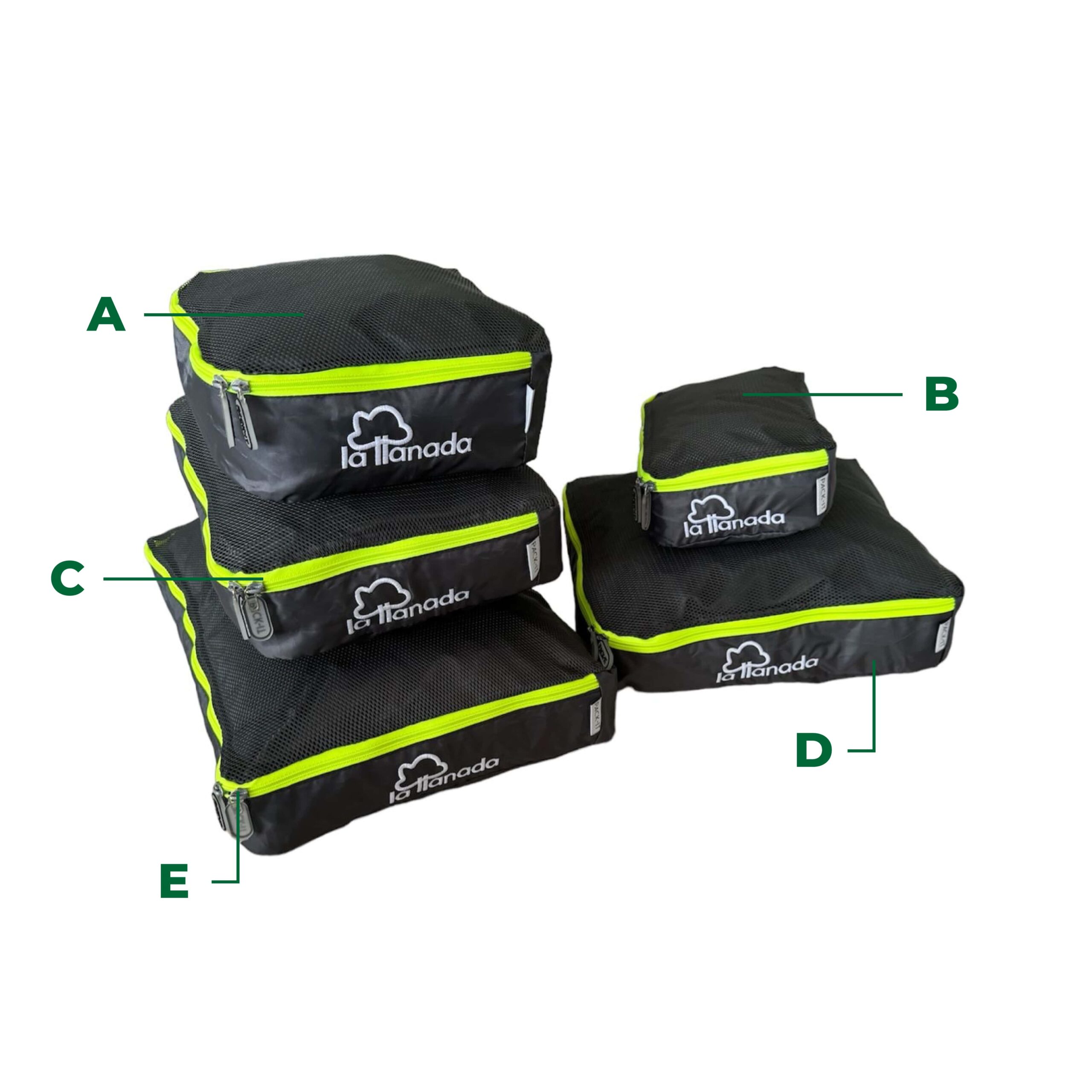 Set 5 packing cubes - Letras2