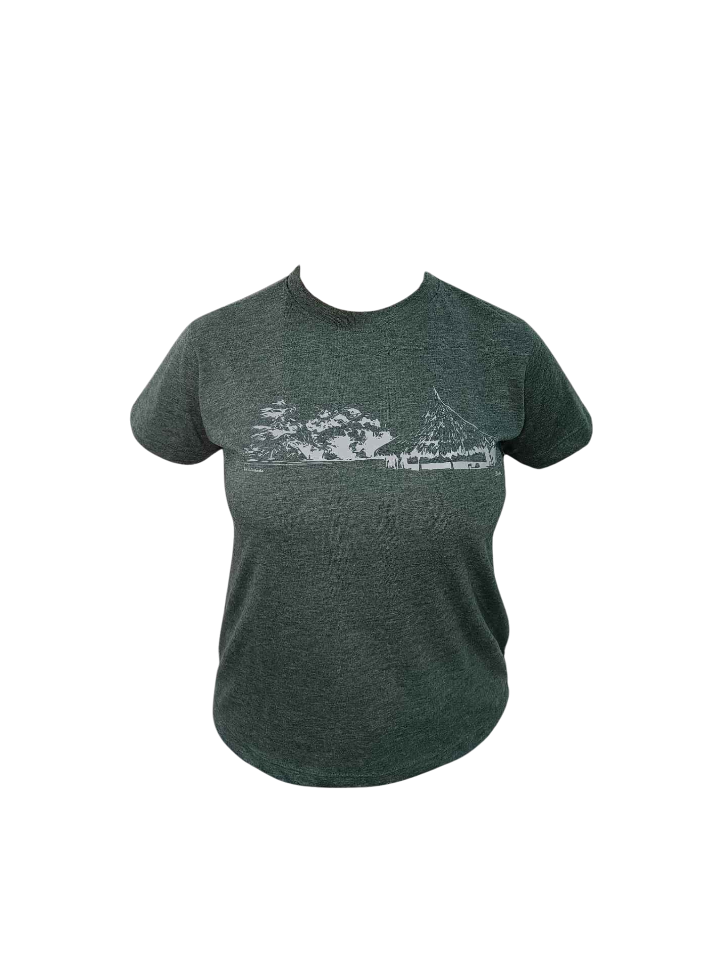 camiseta verde comprimida
