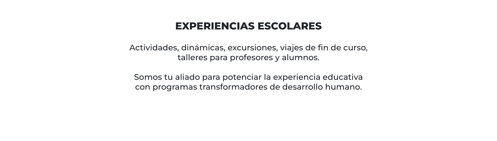 Experiencias Escolares